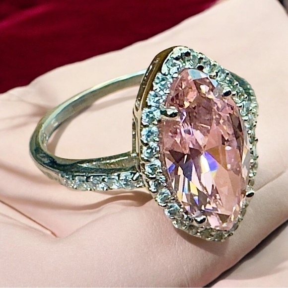 Pink Tourmaline Sterling Silver Ring (6.75) - Picture 4 of 8